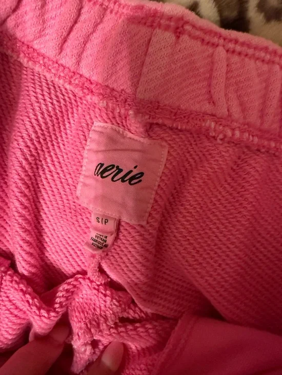 aerie Hot Pink Knit Lounge Shorts - Picture 3 of 4